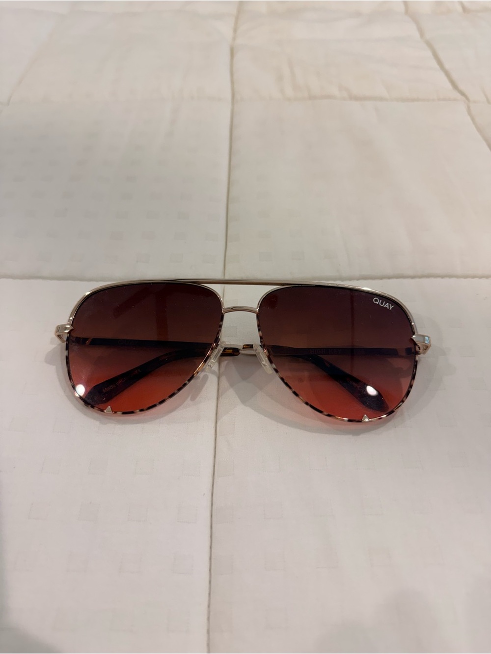 Quay Australia Rose Gradient Aviator Sunglasses